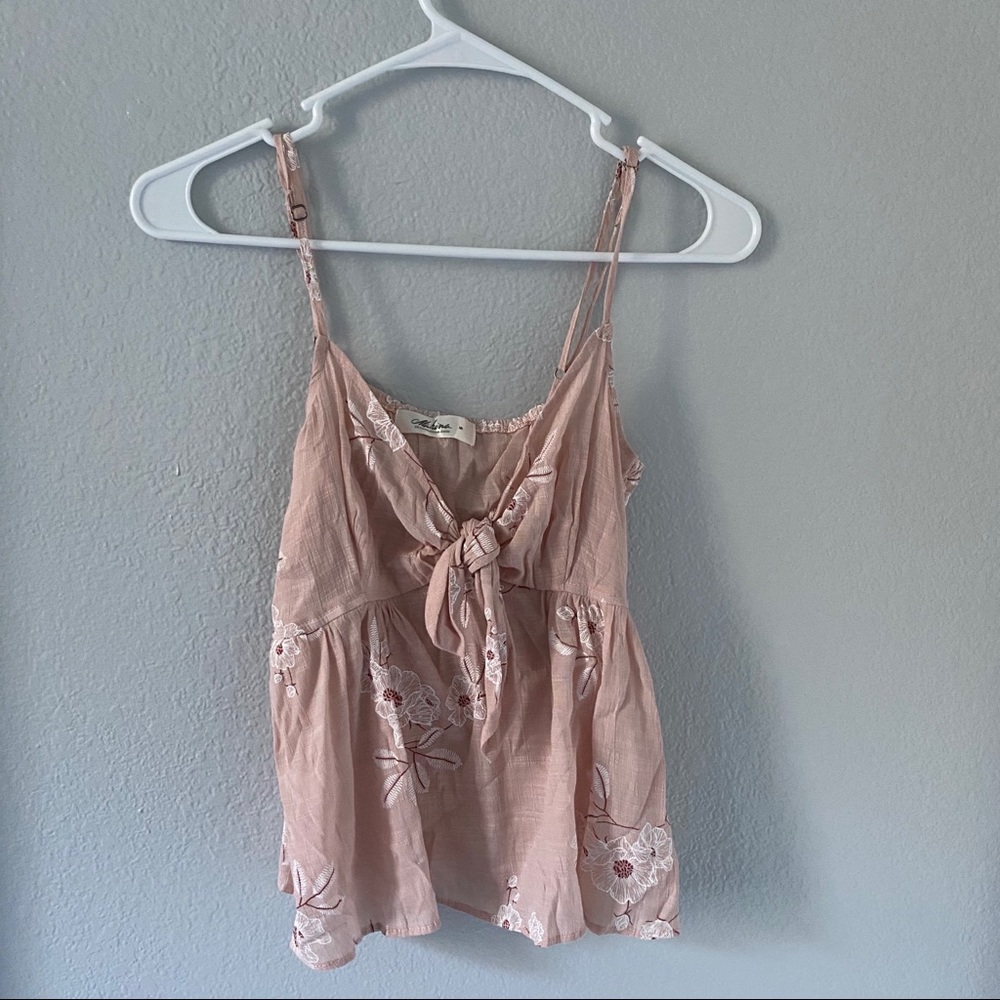 Blush Pink Floral Blouse